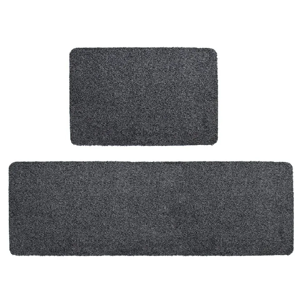 Tanami Barrier Doormat and Runner Set - Charcoal Grey
