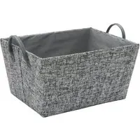 Urban Rectangular Storage Basket with PU Handles - Grey