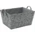 Urban Rectangular Storage Basket with PU Handles - Grey