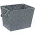 Vichy Rectangular Nylon Storage Basket - Steel Grey