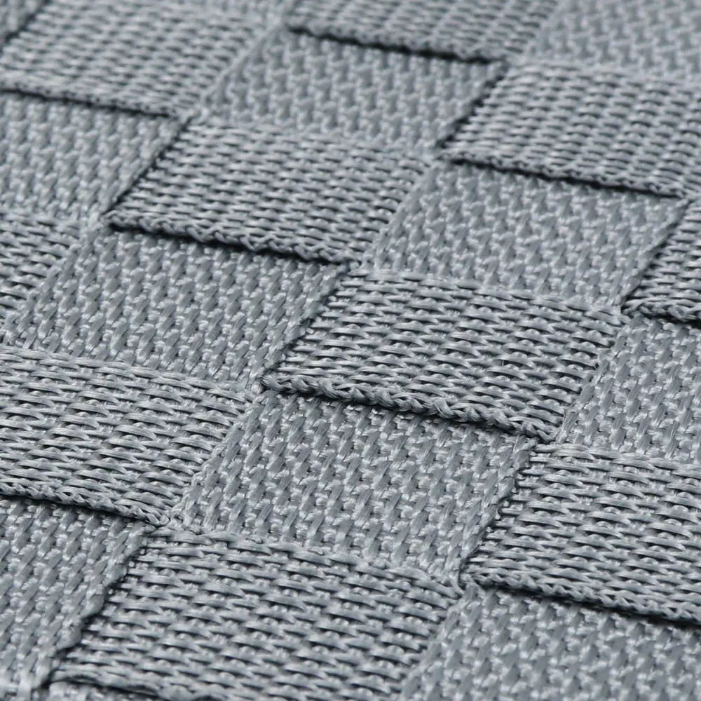 Vichy Square Nylon Storage Basket - Steel Grey