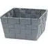 Vichy Square Nylon Storage Basket - Steel Grey