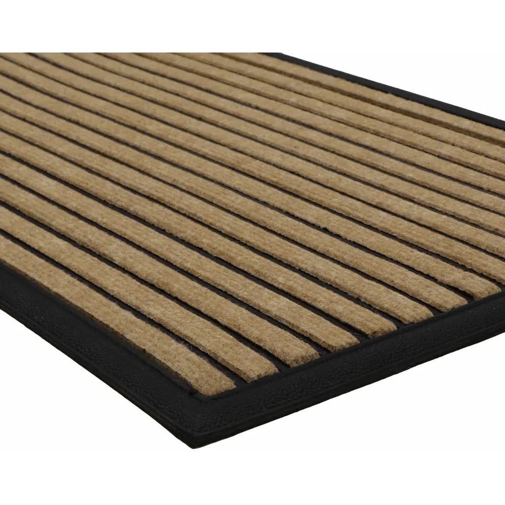Vienna Lines Scraper Door Mat - Brown