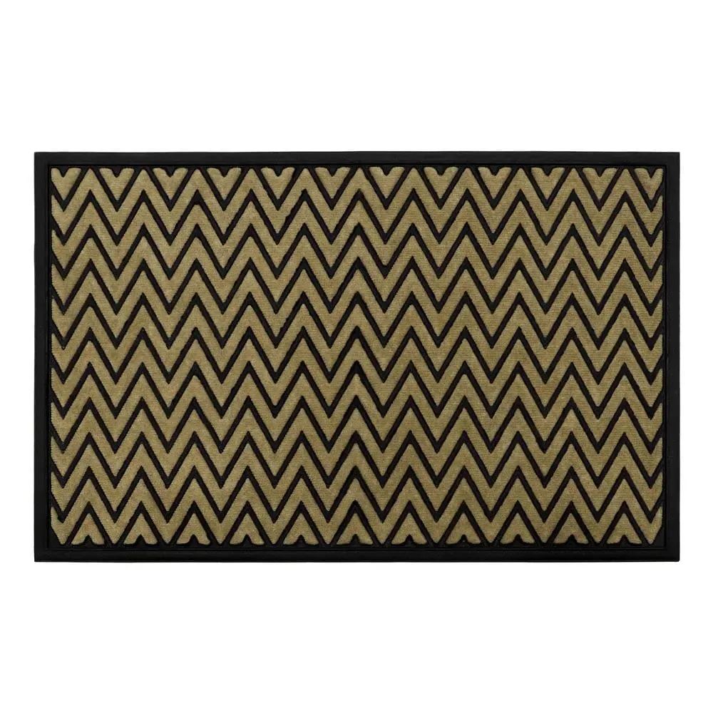 Vienna Zigzag Scraper Doormat - Brown, Polypropylene