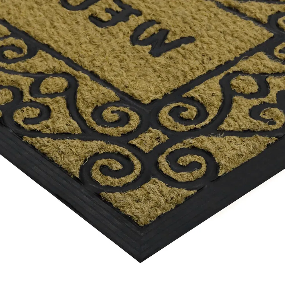Welcome Woven Tuffscrape Doormat - Coir, Rubber
