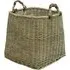 Willow Log Basket with Handles - Antique Wash