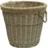 Willow Log Basket with Rope Handles - Antique Wash