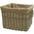 Willow Log Basket with Rope Handles - Antique Wash