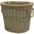 Willow Log Basket with Rope Handles - Antique Wash
