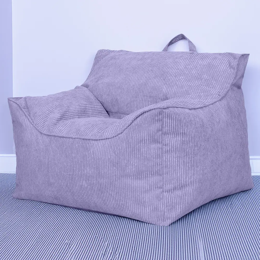 Bean Bag Chair with Back Support - Purple, Cord