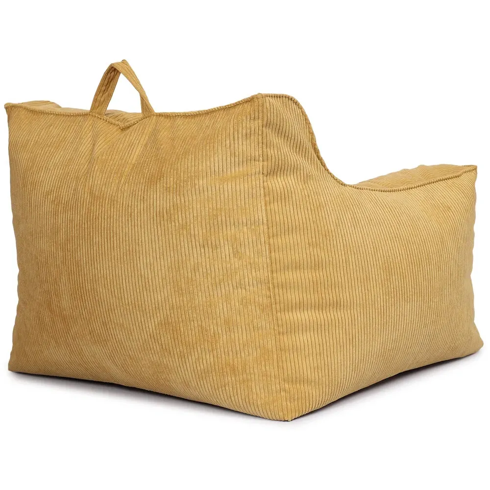 Bean Bag Chair with Back Support - Yellow, Cord