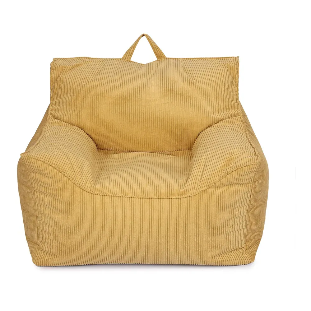 Bean Bag Chair with Back Support - Yellow, Cord