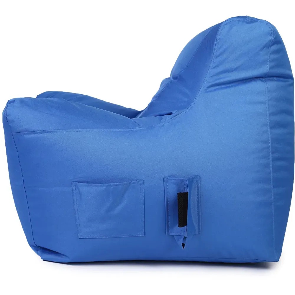 Bean Bag Chair with Pocket - Blue