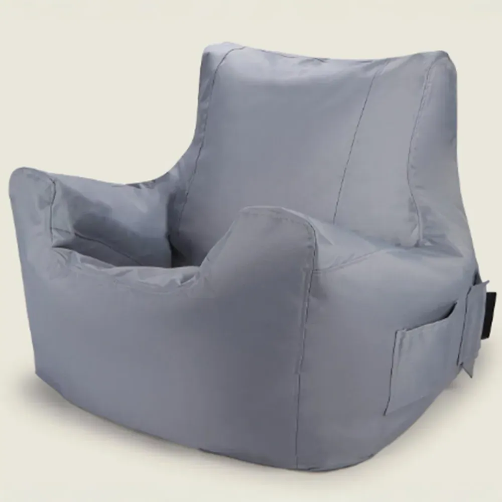 Bean Bag Chair with Pocket - Grey