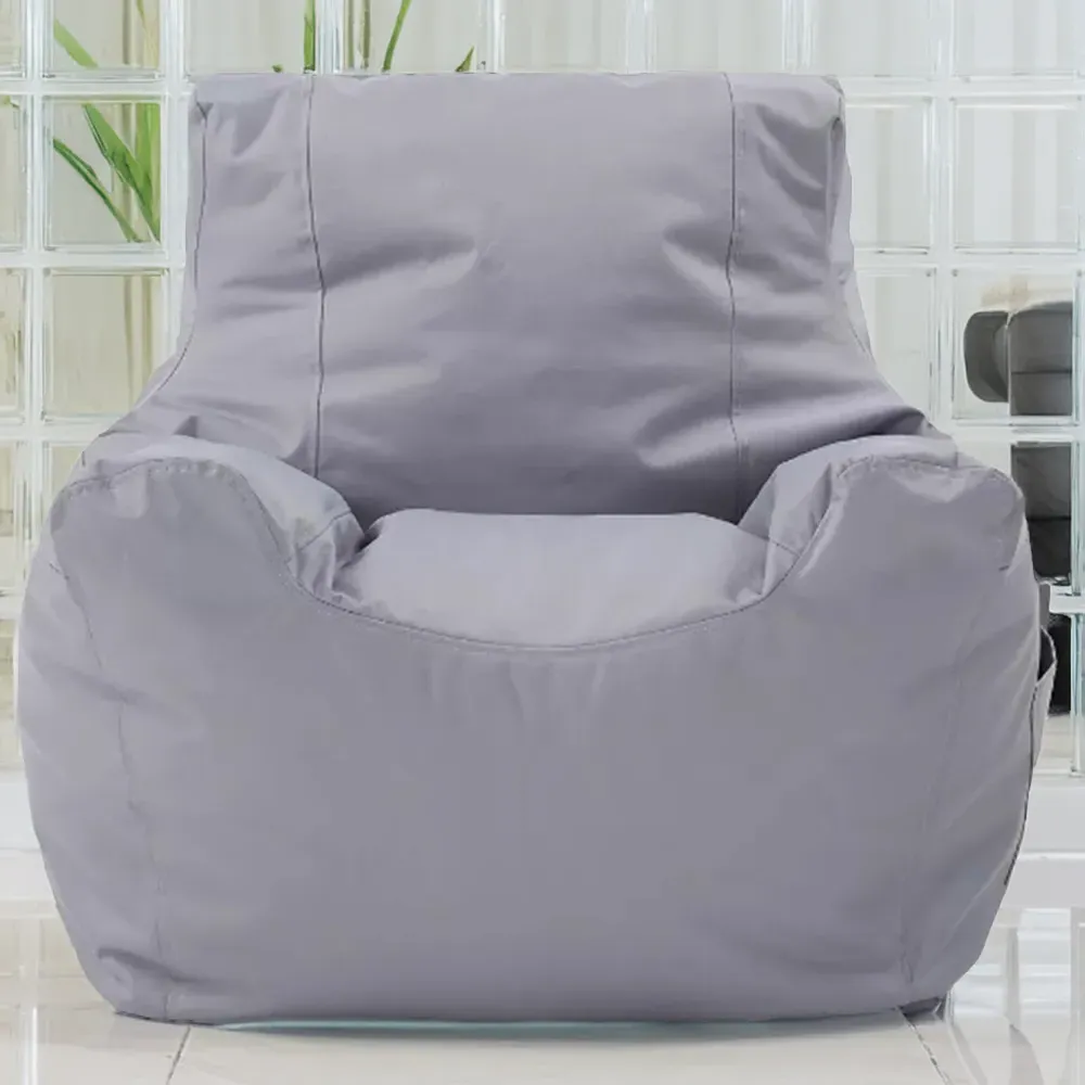 Bean Bag Chair with Pocket - Grey