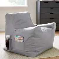 Bean Bag Chair with Pocket - Grey