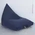 Boucle Triangle Bean Bag with PVC Handle - Blue