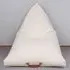 Boucle Triangle Bean Bag with PVC Handle - Cream