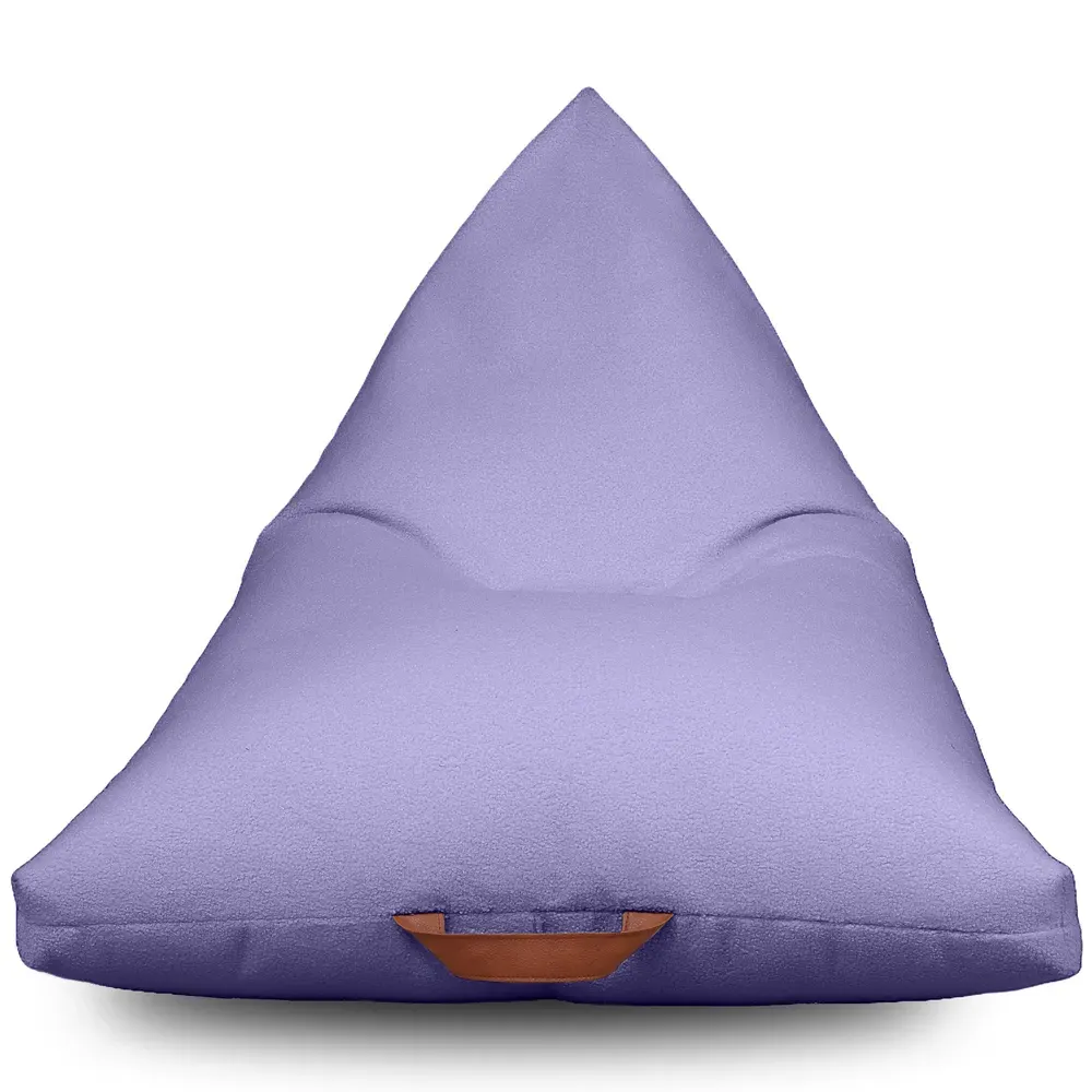 Boucle Triangle Bean Bag with PVC Handle - Purple