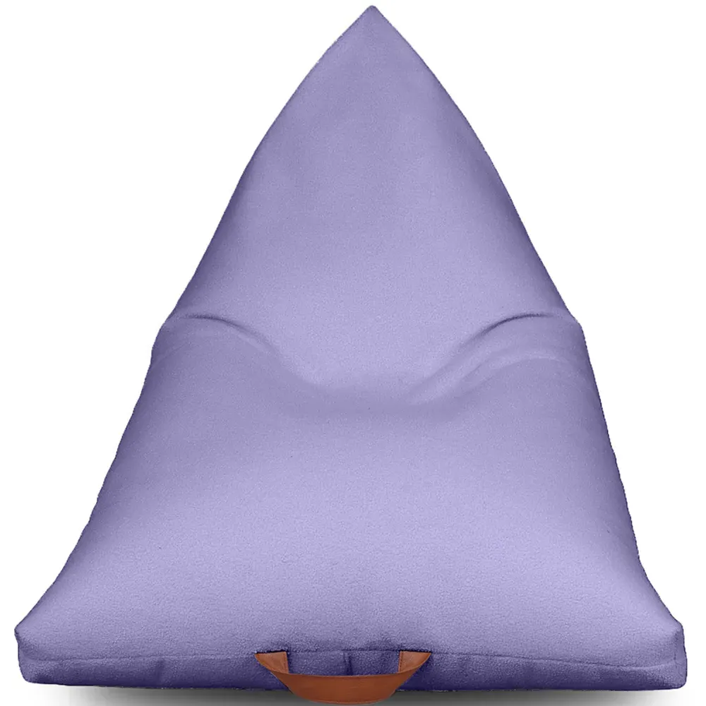 Boucle Triangle Bean Bag with PVC Handle - Purple