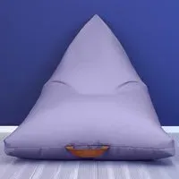 Boucle Triangle Bean Bag with PVC Handle - Purple