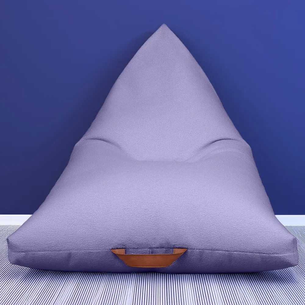 Boucle Triangle Bean Bag with PVC Handle - Purple