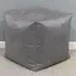 Cube Pouffe - Grey, Faux Leather
