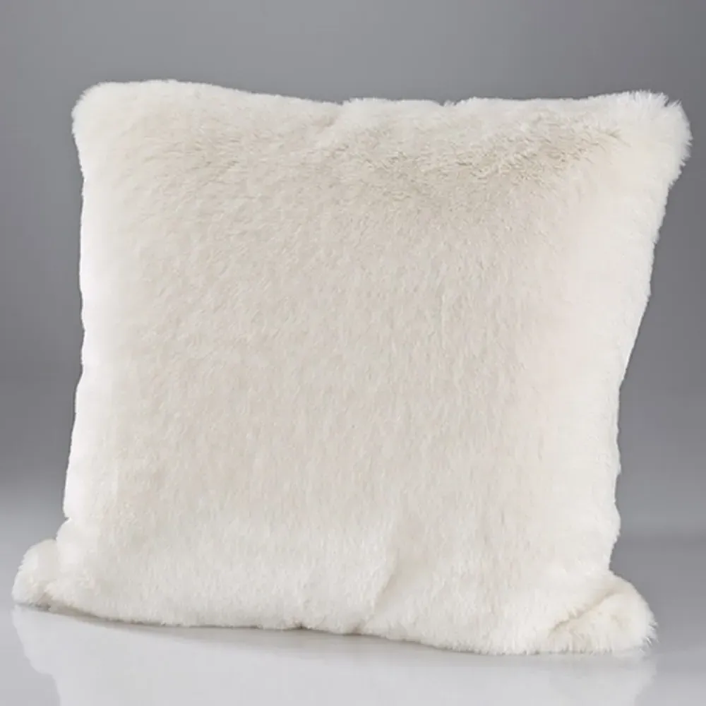 Faux Fur Cushion - Cream