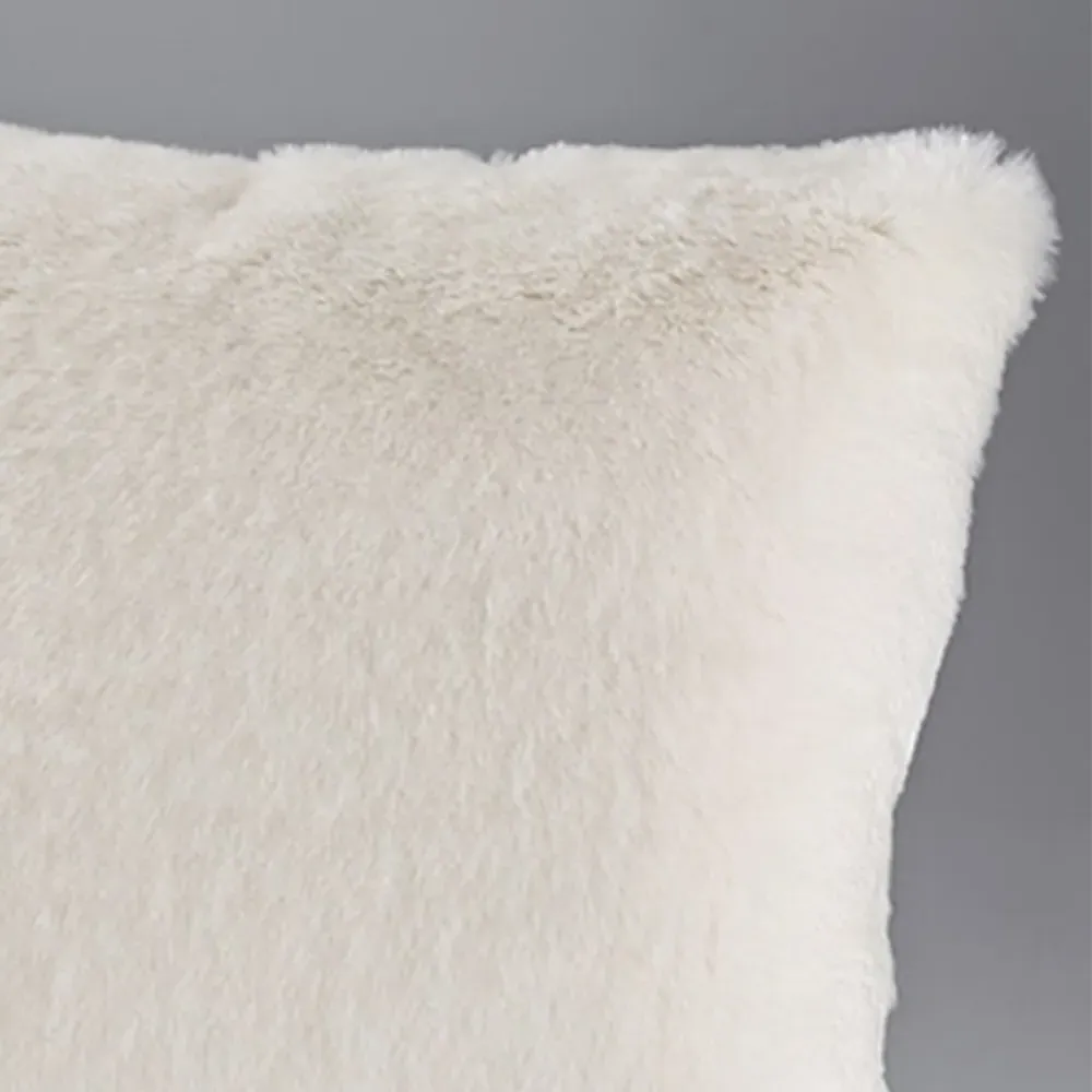 Faux Fur Cushion - Cream