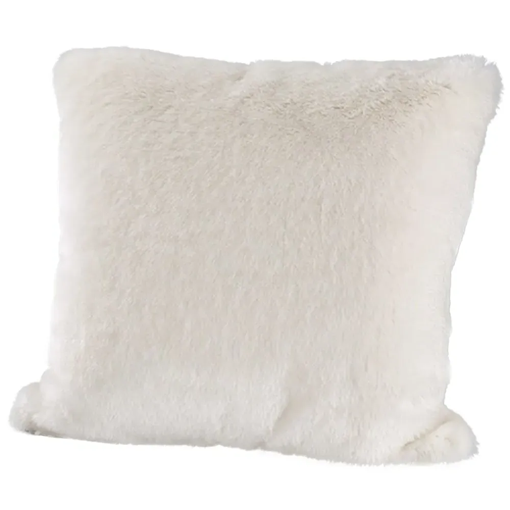 Faux Fur Cushion - Cream image