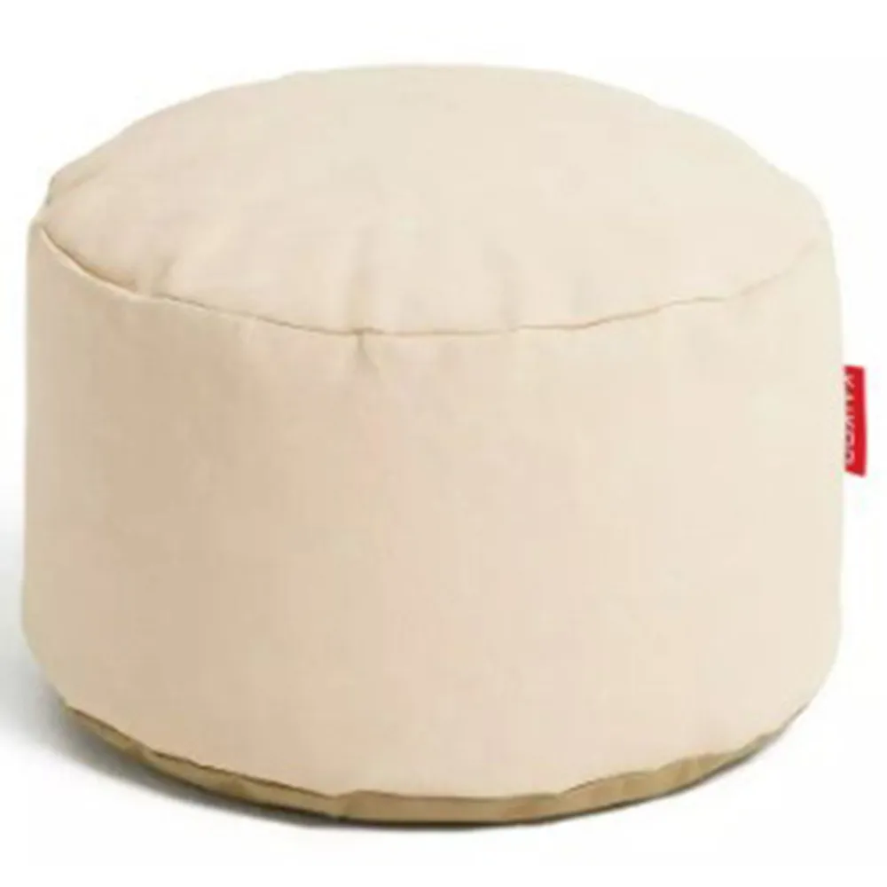 Faux Leather Footstool - Cream