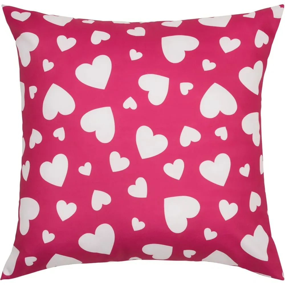 Fuchsia Heart Cushion - Pink image