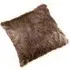 Fur Tipped Cushion - Brown, Faux Fur