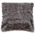 Fur Tipped Cushion - Grey, Faux Fur