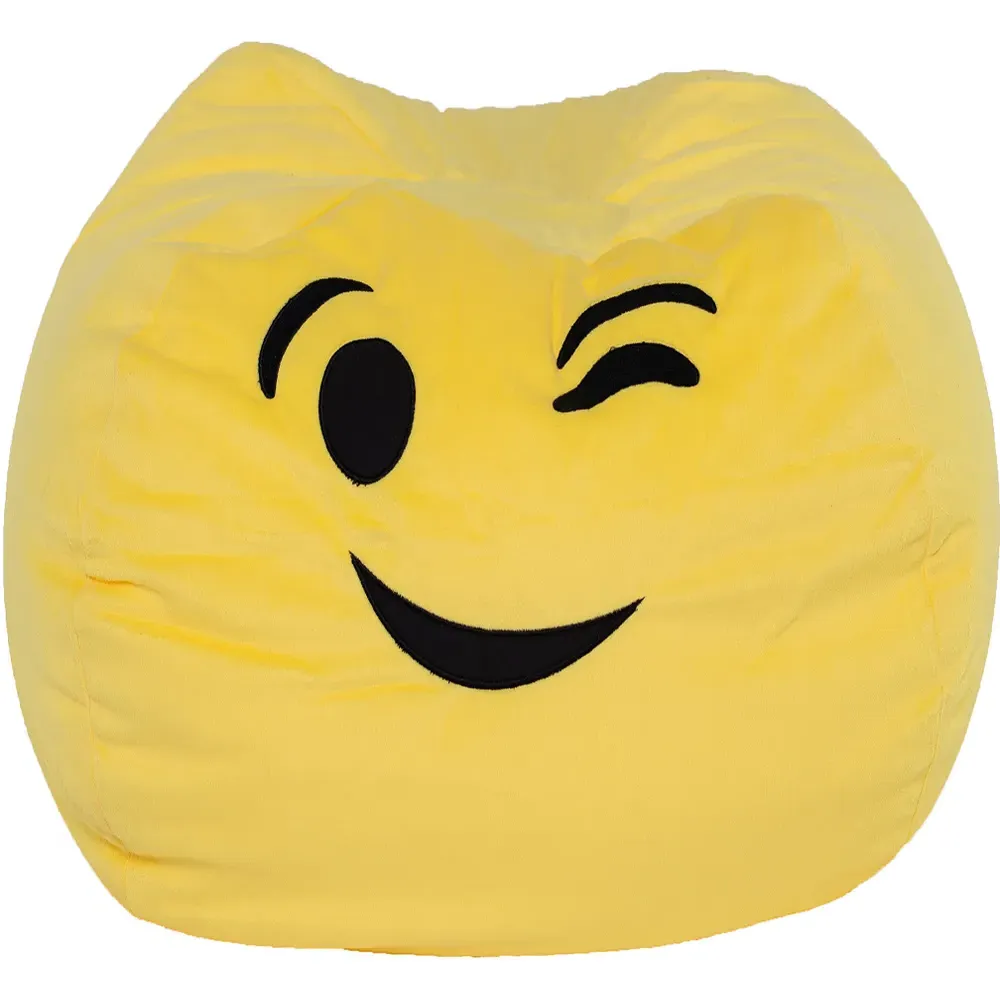 Gomoji Wink Bean Bag - Yellow