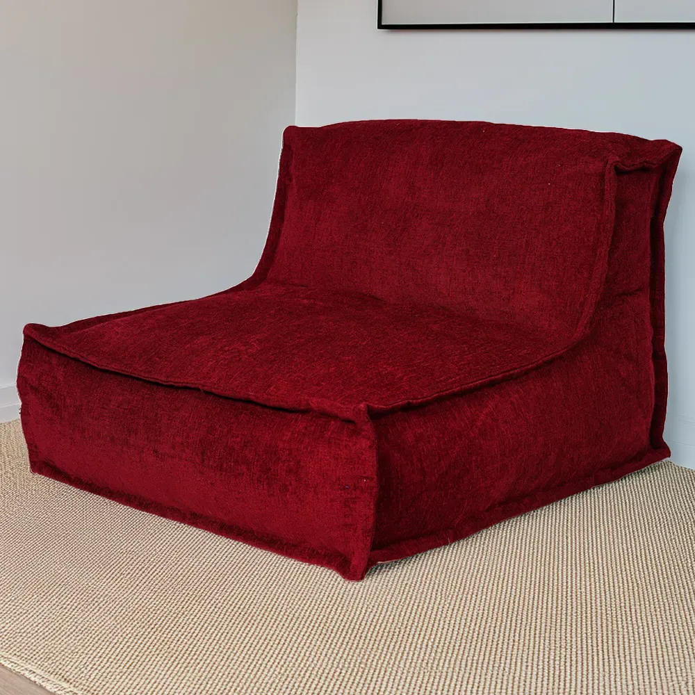 Hand Quilt Lounger - Red, Chenille