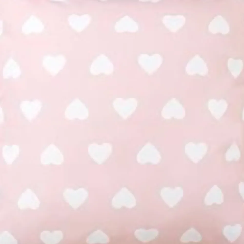 Heart Print Cushion - Pink
