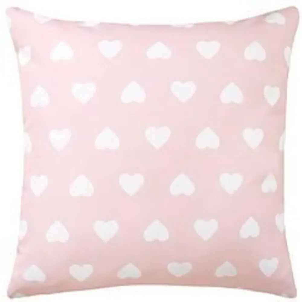 Heart Print Cushion - Pink