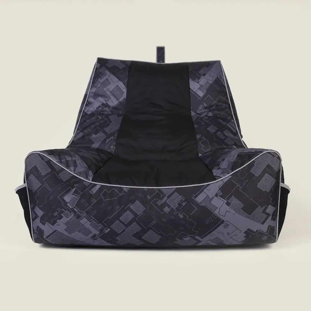 Kaikoo Relaxer Bean Bag Gaming Chair with Quilting - Black