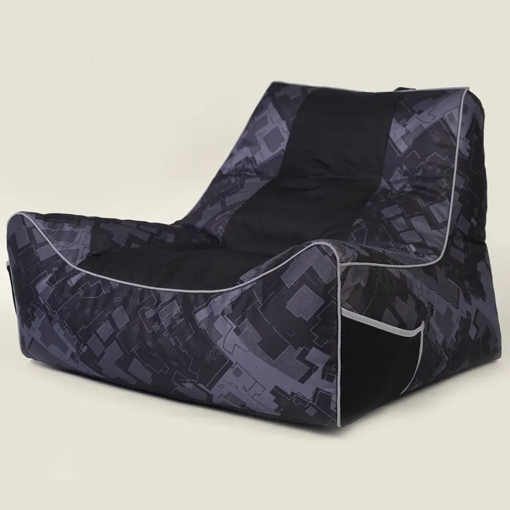 Kaikoo Relaxer Bean Bag Gaming Chair with Quilting - Black