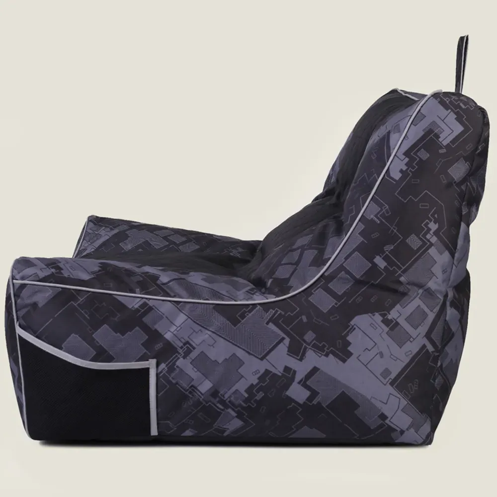 Kaikoo Relaxer Bean Bag Gaming Chair with Quilting - Black