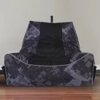 Kaikoo Relaxer Bean Bag Gaming Chair with Quilting - Black