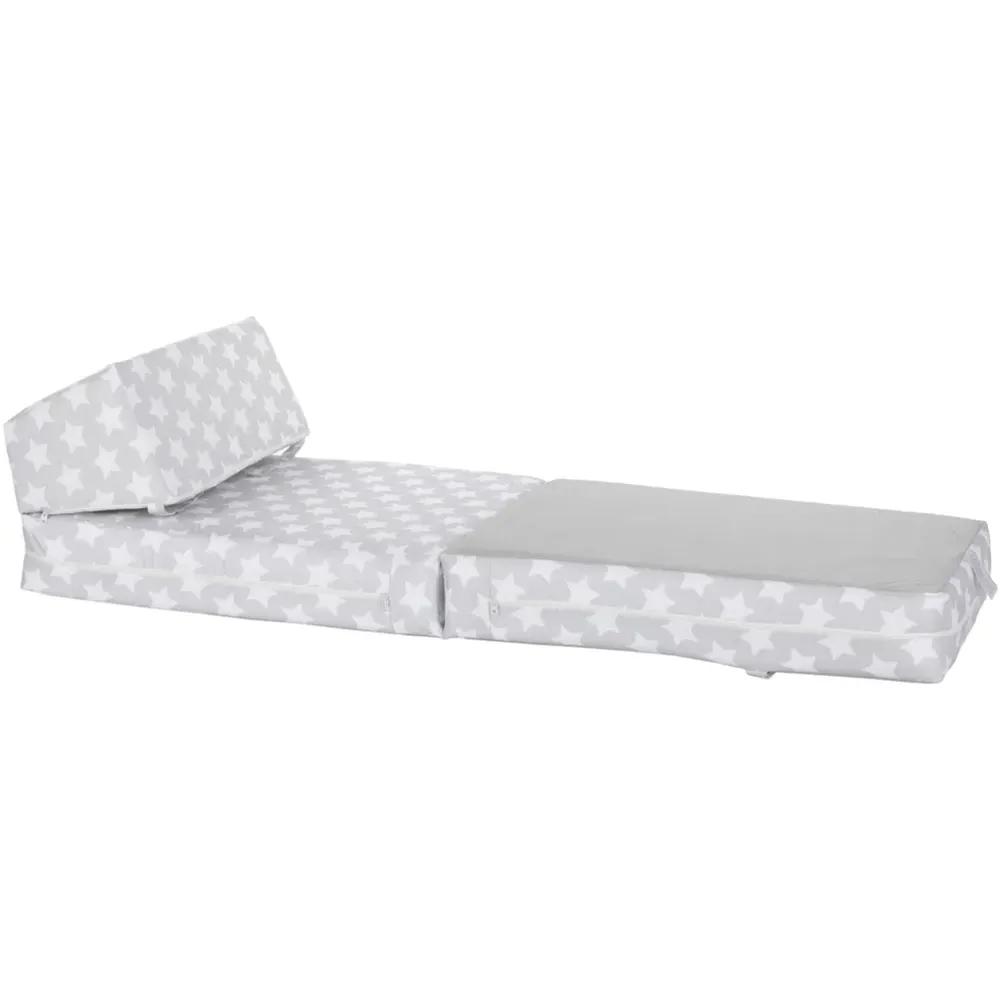 Kaikoo Single Foldable Chair Bed - Silver