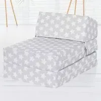 Kaikoo Single Foldable Chair Bed - Silver