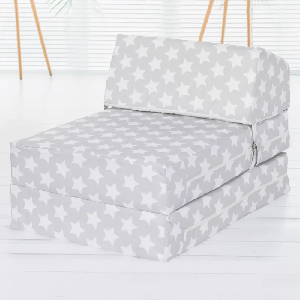 Kaikoo Single Foldable Chair Bed - Silver image