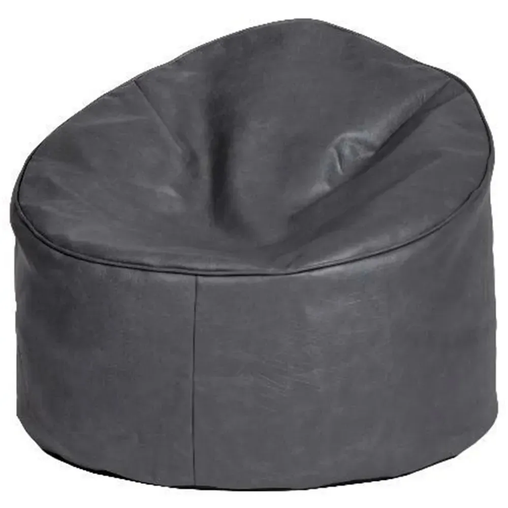 Kaikoo Square Bean Bag Chair - Grey, Faux Leather