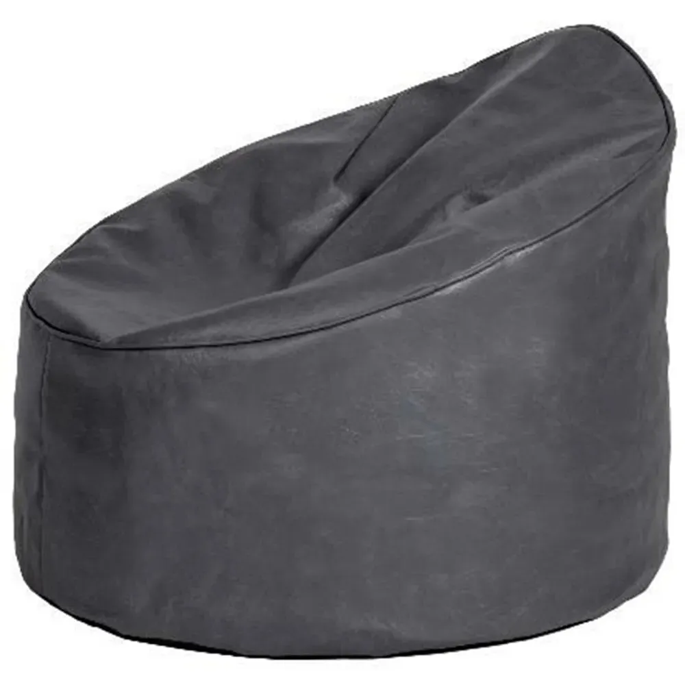 Kaikoo Square Bean Bag Chair - Grey, Faux Leather