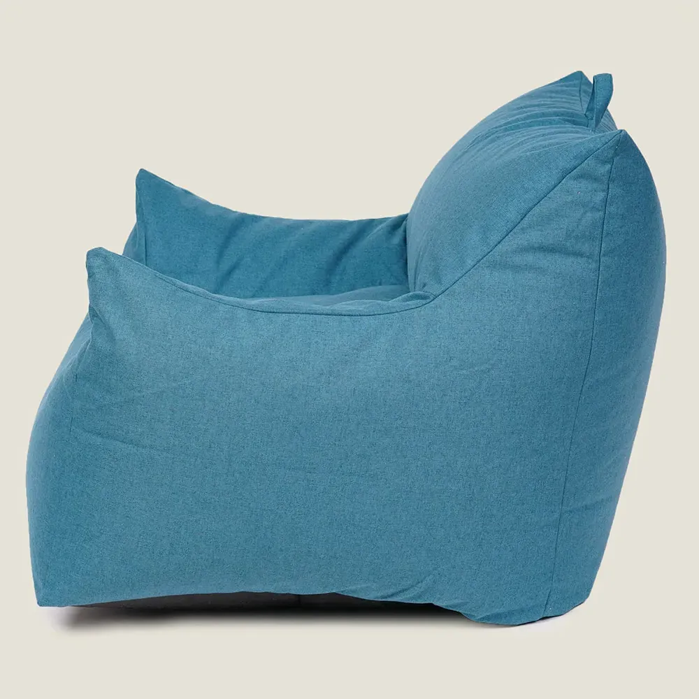 Large Bean Bag Chair - Blue, Brushed Polyester