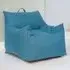 Large Bean Bag Chair - Blue, Brushed Polyester