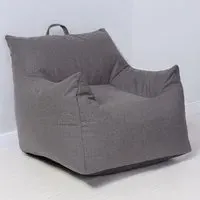 Large Bean Bag Chair - Grey, Brushed Polyester